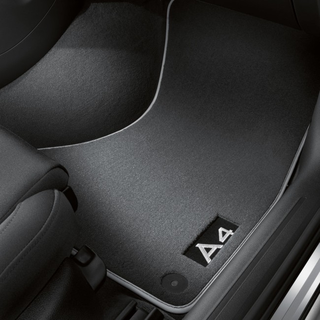 Audi Canarias Store - Alfombrillas textiles Premium, delantera y trasera  negro/gris plata