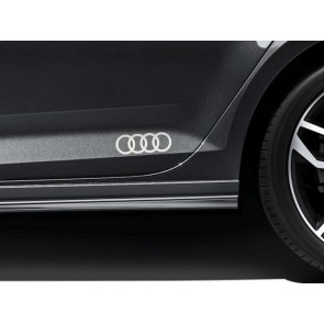 Lámina decorativa anillos Audi Plata Florete