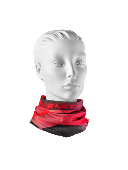 Bufanda tubular Audi Sport roja/gris