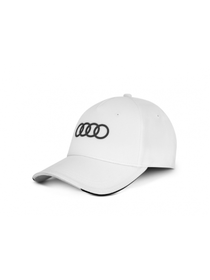 Gorra Audi blanca logo negro