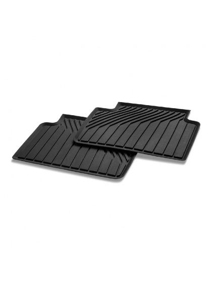 Alfombrillas para todo tipo de clima<br/>para la parte trasera, negro
