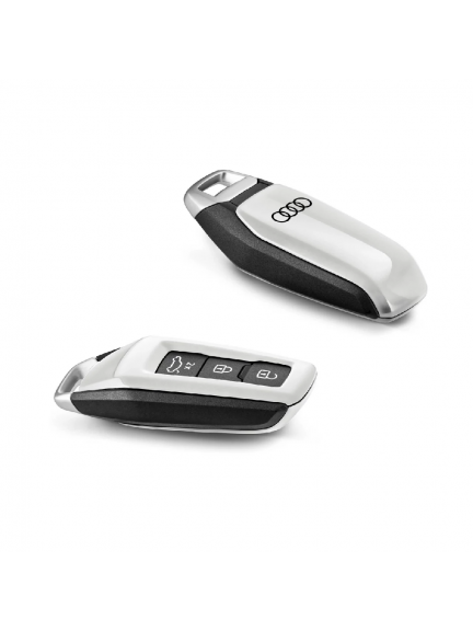 Carcasa para llave en color blanco glaciar con aros de Audi