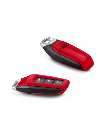 Carcasa para llave en rojo metalizado con aros Audi