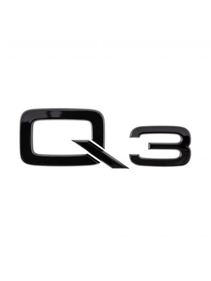 Denominación de modelo Q3 en negro